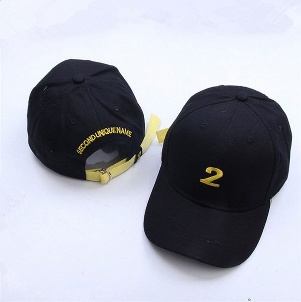 

new embroidery number 2 snapback cap women curved brim hip-hop hats blue black white cotton baseball cap sport gorras