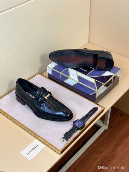 

19mm 2019 male luxury leather brogue man shoes casual british style man oxfords fashion brands dress shoes for man yetc0, Black