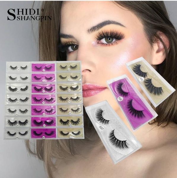 

shidishangpin 1 pair mink eyelashes natural long makeup false lash 3d mink lashes full strip lashes eyelashes