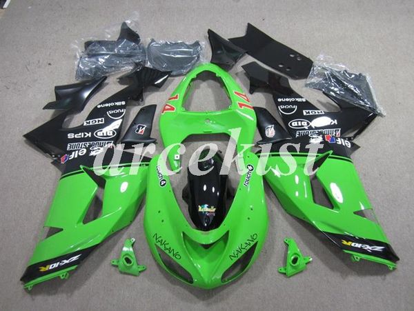 

new abs motorcycle fairings kits fit for kawasaki ninja zx-10r 2006 2007 06 07 body set custom green