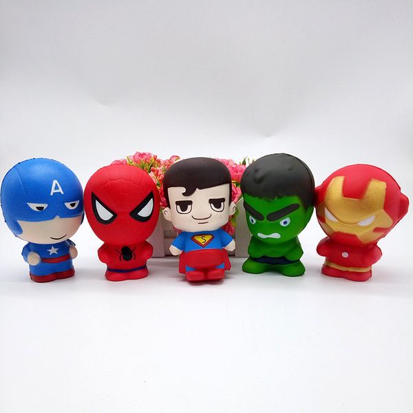 

Squishy Slow Rising Jumbo Toys Avengers Captain The Hulk Superhero Spider Man Stress Relieve Dolls Squeeze Decompression Toy For Kids