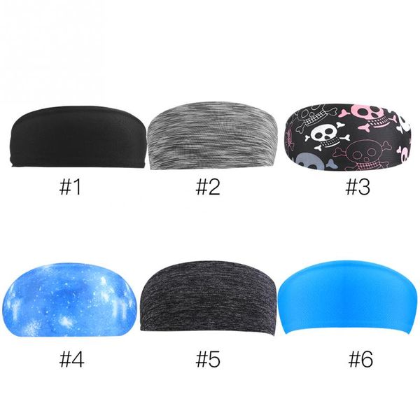 

outdoor 6 colors adults athletic head band yoga fitness gam hairband wide head wrap sweatband breathable elastic hair band, Yellow;black