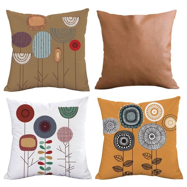 Decorative Throw Pillow Covers Only For Couch Sofa Or Bed Set Of