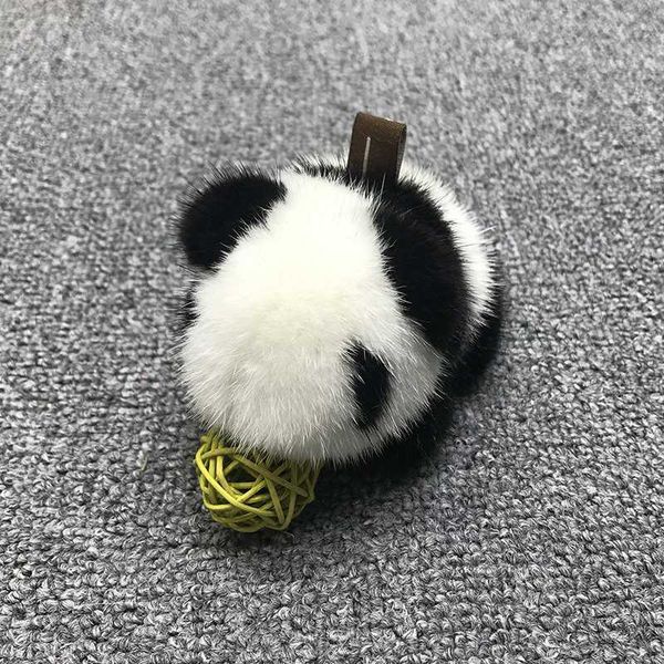 

fur pendant panda, Silver