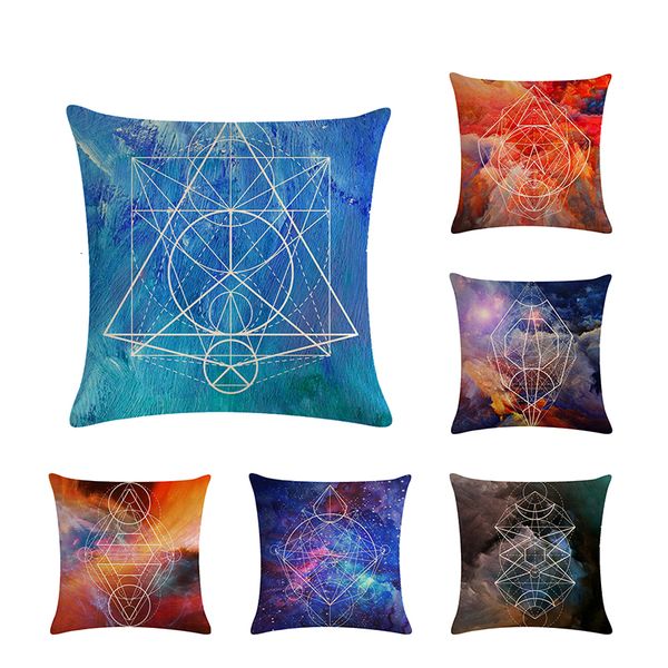 

созвездие серии подушка обложка звездное небо 45см * 45см подушка обложка хлопок лен декоративные для автомобилей диван zy623