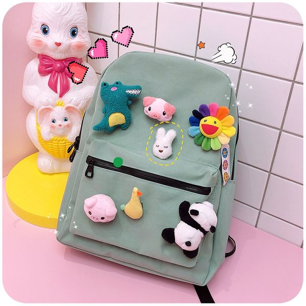 

r0019 sunflower brooch cute plush fabric school bag brooch badge girl's cartoon korean wave accessories, Gray