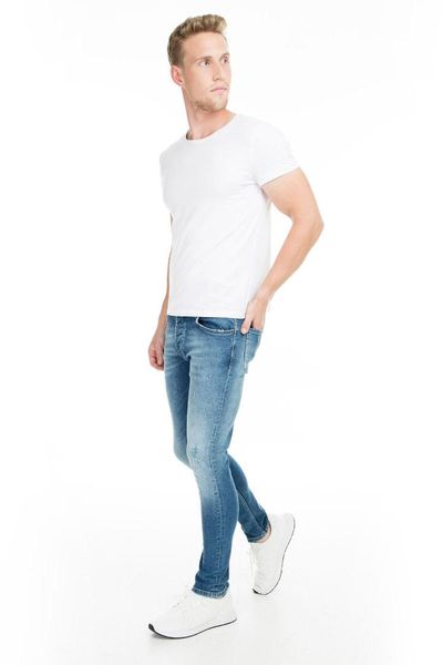 

buratti normal waist skinny narrow trotting jeans male jeans pants 7253g712ghost, Blue