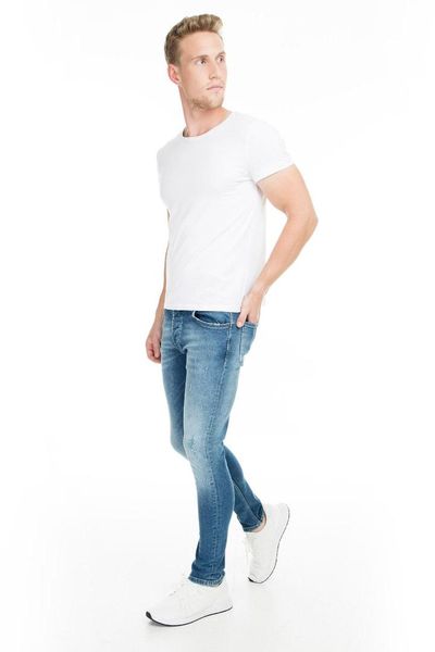 

buratti normal waist skinny narrow trotting jeans male jeans pants 7253g712ghost, Blue