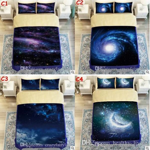 

3d galaxy printed child christmas bedding sets europe type style duvet covers for king size bedding duvet cover pillow cover pillowcase