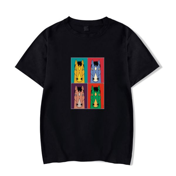 

summer 2019 new bojack horseman t-shirt men tshirt black creative design anime t-shirt for men boy tee shirt, White;black