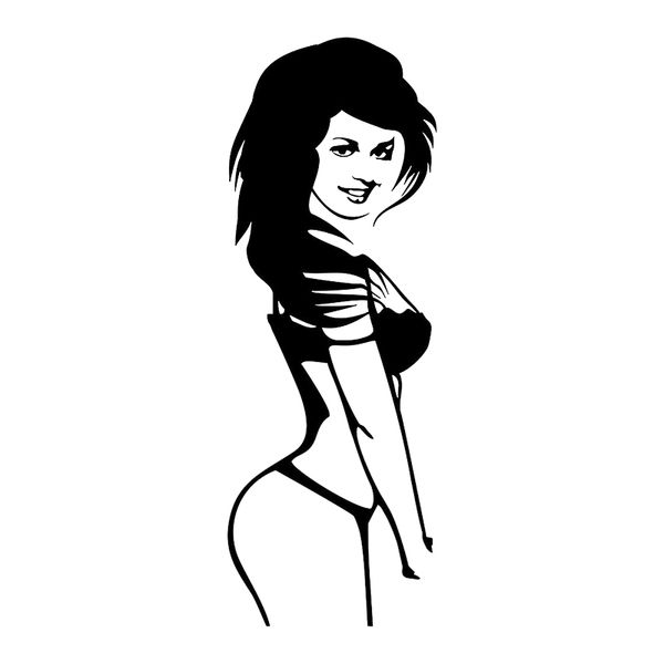 

18*6.4cm girl woman pinup funny jdm car bumper window vinyl decal sticker decor decals