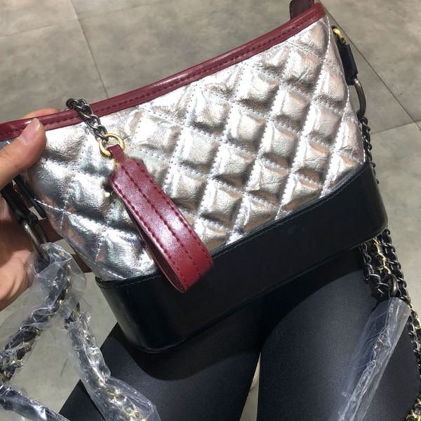 

shoulder bag handbags woman bags genuine leather simple color matching hardware chain ladies bags diamond lattice