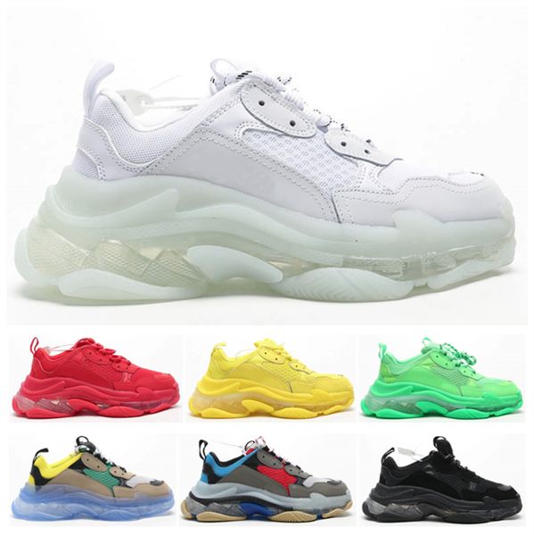 

triple s 3.0 casual shoes mens women luxury fashion designers trainers taupe multi clear sole chaussures triple-s 3 walking sneakers shoes, Black