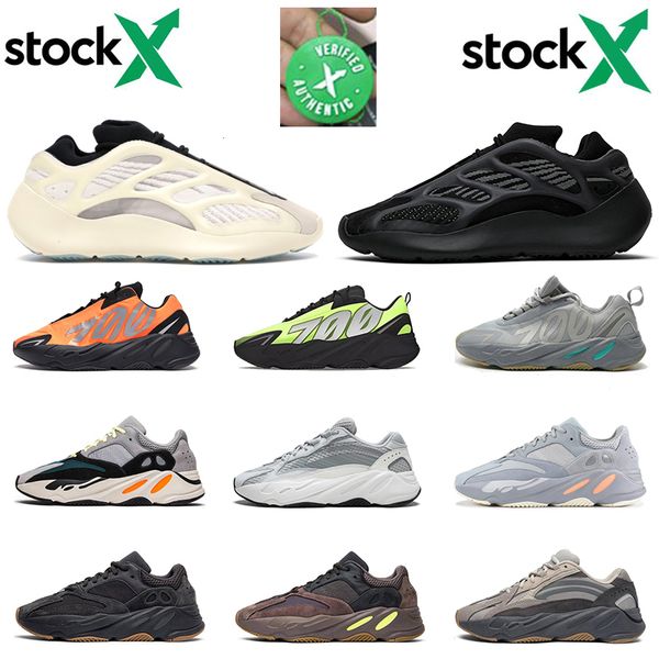 

stock x v2 earth 700 wave runner men women running shoes utility black inertia 500s moon yellow mens trainer sports sneaker
