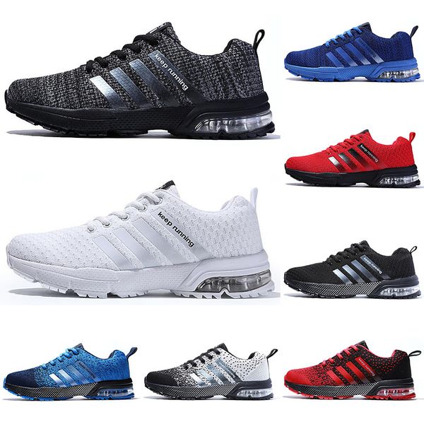 

2020 running casual shoes men women black white blue grey red breathable cushion soft mens tainers outdoor sports sneakers size 36-45
