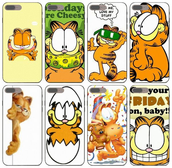 

[tongtrade] painted cute cartoon garfield cat painted case for iphone 11 pro max x xs 8 7 6s 6p 5s samsung a10s huawei p9 htc u12 plus case