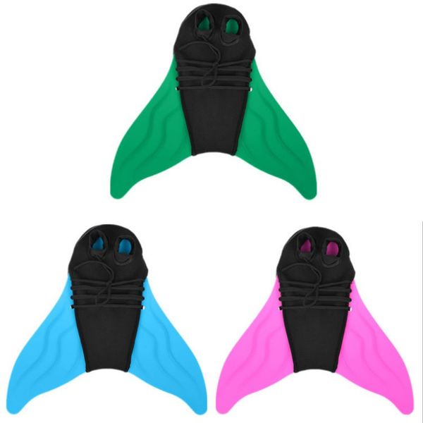 

children's swimming fins 1 pc training flippers color siamese diving tail swimming equipment