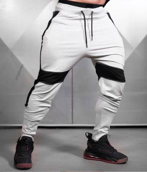 

2020 cotton running pants men trousers sportswear workout sweatpants trackpants trousers men athletic activewear gym pants, Black;blue
