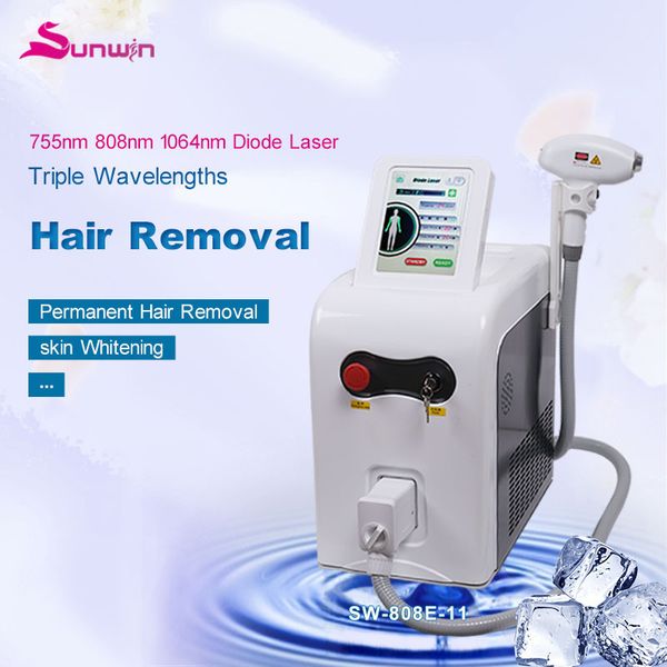 808e 11 Portable 3 Wavelength 1064 755 808nm Diode Laser Hair