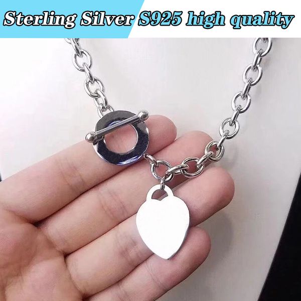 

original fashion simple sterling silver s925 heart necklace suitable for girls' birthday gift