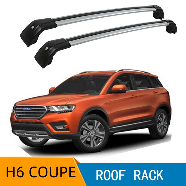 

2pcs roof bars for haval h6 coupe 2017 2018 aluminum alloy side bars cross rails roof rack luggage cuv suv
