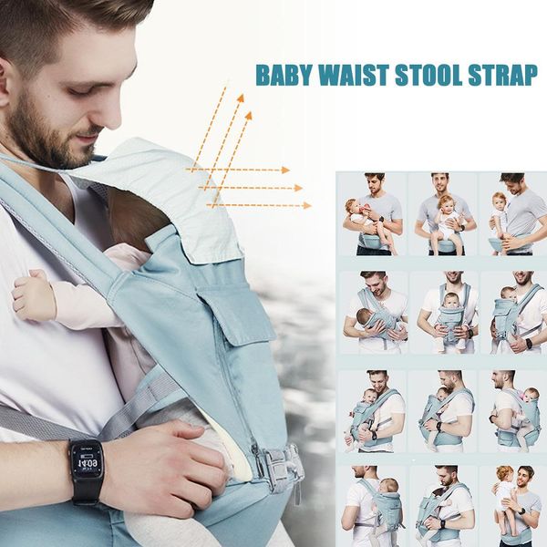 

baby wrap carrier with hip seat, windproof cap, bite towel as well as 6 and 1 convertible backpack, cotton sling for infants
