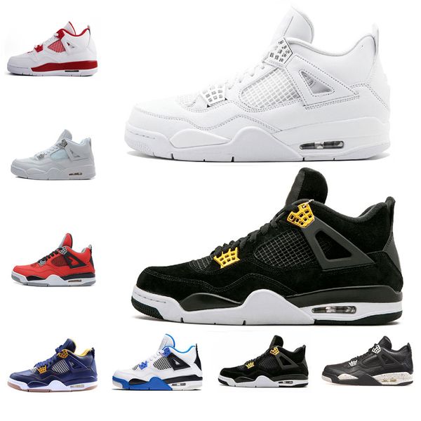 

wholesale 4 pure money men basketball shoes motosports blue fear fire red bred 4 men sneaker eur 40-47