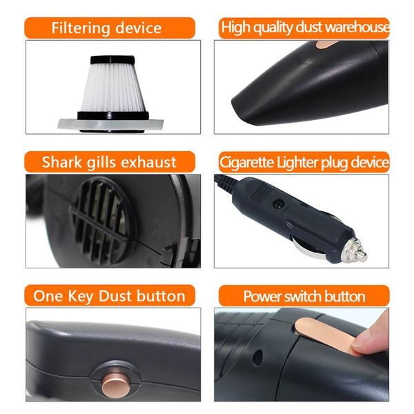 

car vacuum cleaner high power dc 12v potable handheld wet/dry vacuum cleaner for truck vehicle car styling