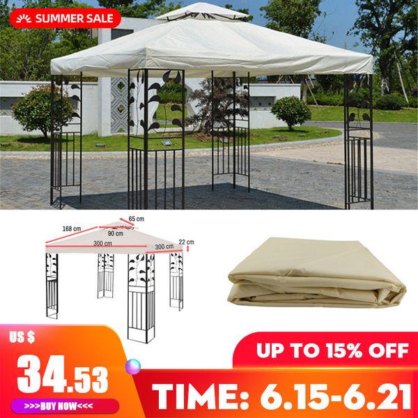 

3x3m 300d canvas camping hiking sun shelter outdoor tent canopy roof cover patio sun shade cloth shade shelter replace part