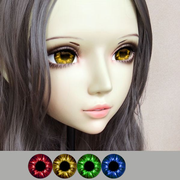 

dm-eye19) resin japan anime role play cos kigurumi cosplay mask lolita crossdressing bjd masks custom eyes, Black;red
