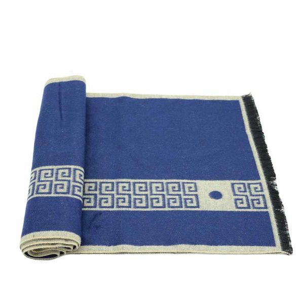 

new 2020 classic large plaid cashmere men's and women's scarves luxury cashmere diamond pattern cashmere scarves, Blue;gray