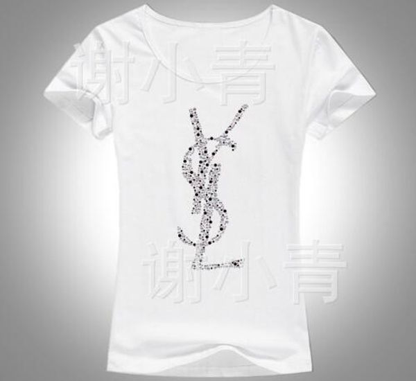 

Women de igner t hirt letter printed hort leeve tee for ummer black white breathable brand t hirt a ian ize n3669