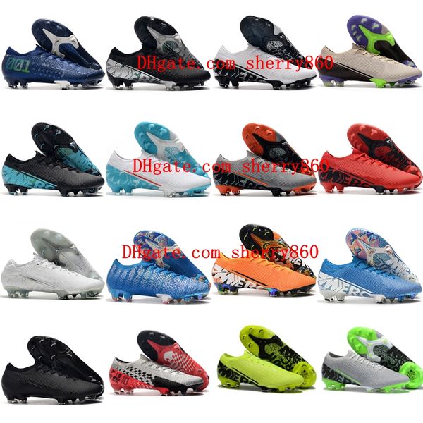 

2019 men occer cleat mercurial vapor 13 elite njr fg football boot cr7 neymar occer hoe chuteira bota de futbol