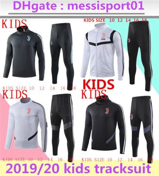 

2019 20 kid juventu jacket training uit 2019 2020 child ronaldo dybala mandzukic boy kid jacket track uit weat hirt uniform, Black