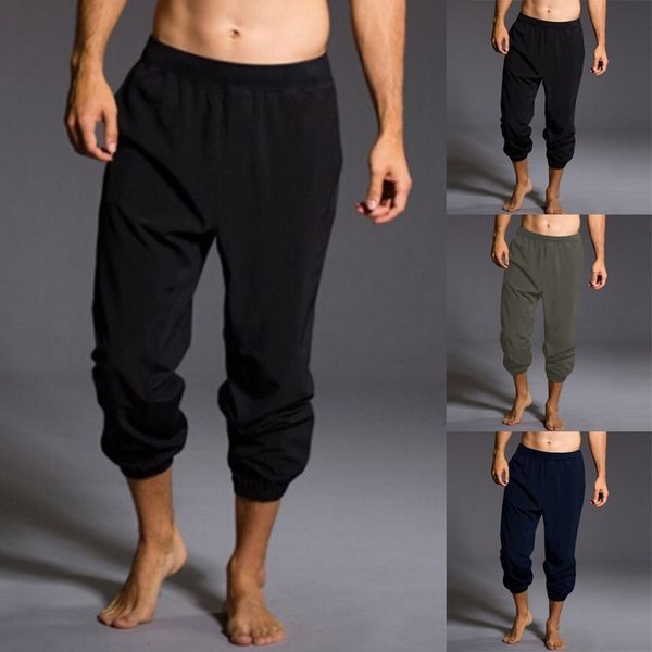 

2019 mens pants for male casual sweatpants men's summer new style simple and fashionable pure cotton and linen trousers m-3xl, Black