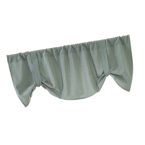 

1 panel solid height adjustable sheer curtain valance tier for small window