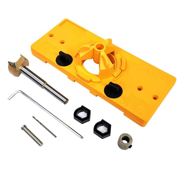 

35mm hinge saw jig drilling guide locator hole opener door plate hinge locator woodworking hole opener puncher