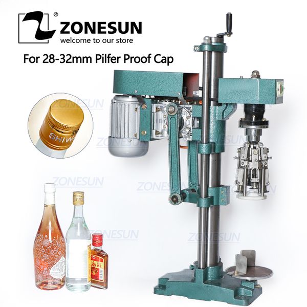 

zonesun ropp cap crimping machine soybean sauce wine soda water bottle pilfer proof capping machine packing