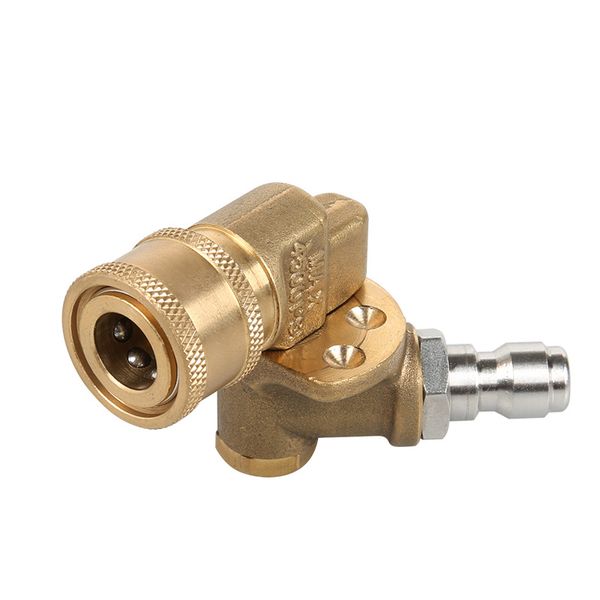 

quick connection pivoting coupler 1/4" quick plug + 1/4" disconnect socket for car washer high pressure washer