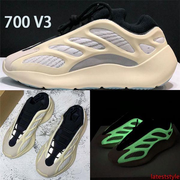 

2020 с 700 v3 azael бренд дизайнер кроссовки легкий kanye west мода светятся в темноте мужские женские спортивные кроссовки