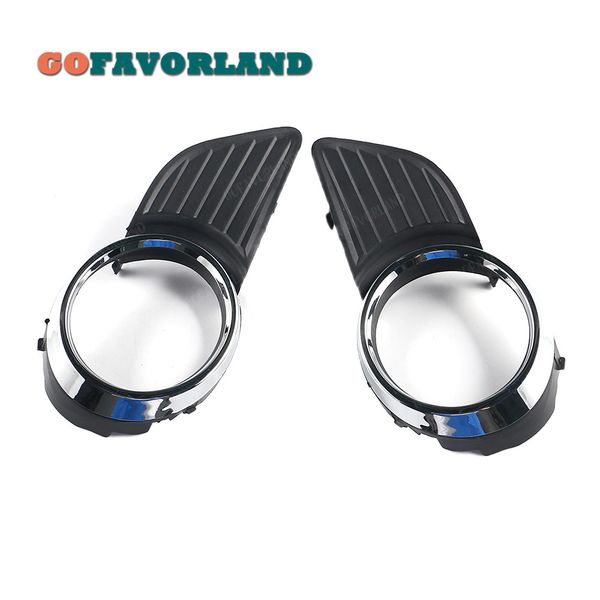 

chrome black front right left bumper fog light lamps cover grille 52128-08030 for sienna xle/le 2011 2012 2013 2014-2017