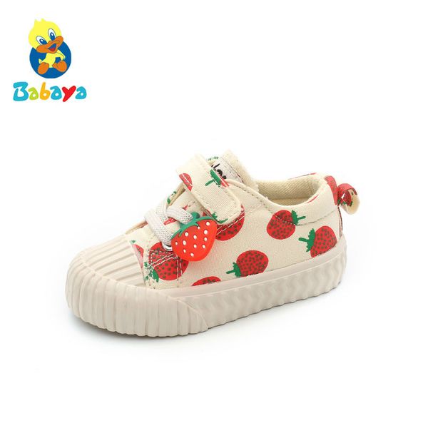 

baby 1-3 years old soft-soled canvas strawberry toddler girls shoes 2019 autumn new y200404