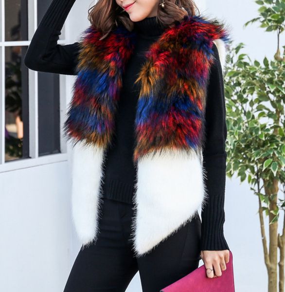 

енот меховой жилет зимы осени женщин вскользь gilet natural fox шуба lady подлинная енота меховые жилеты, Black
