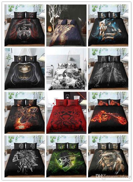 

fashion 3d skull duvet covers with pillowcase