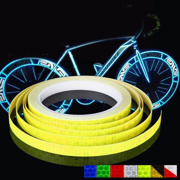 Motorcycle Bicycle Reflective Stickers Reflector Security Wheel Rim Decal Tapes