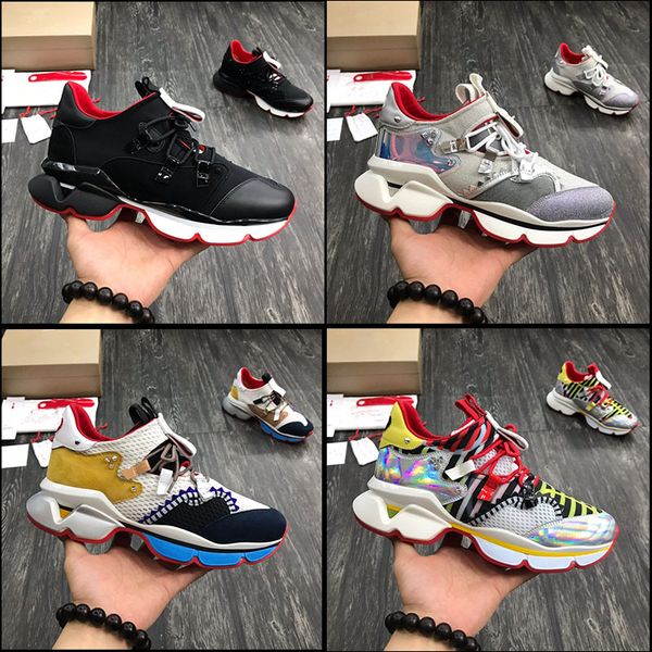 

2019 new spike shoes, red one-shoulder flat shoes with krysta, 30mm black and white donna flat shoes for men and women 36-45