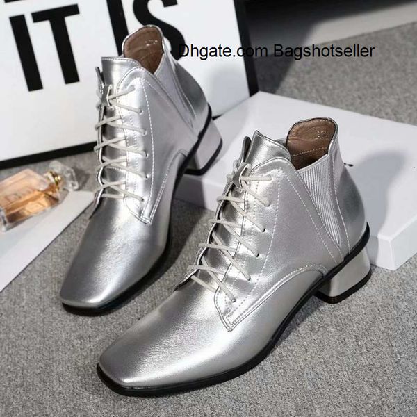 

2019 new spring and autumn little square head lace-up ladies martin boots wzqh1 mvz0, Black;grey