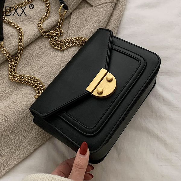 

bxx] pu leather crossbody bags for women 2020 chain all-match shoulder messenger bag female travel handbag hj980