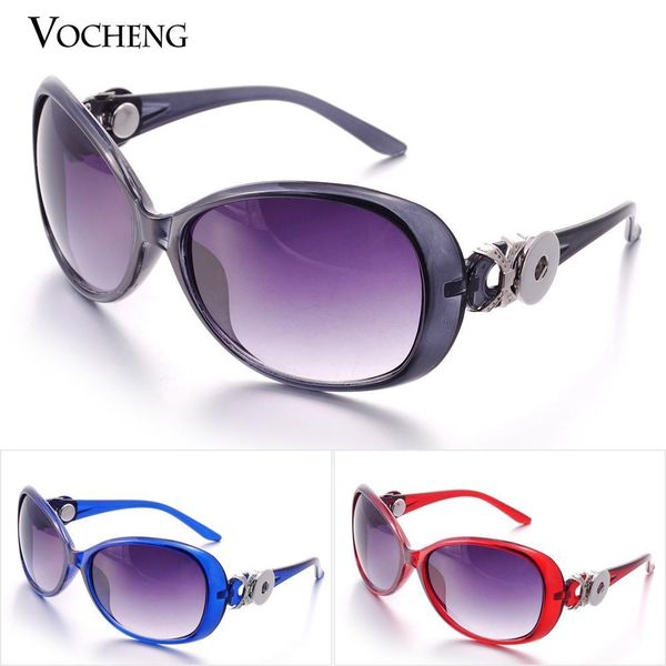 

vocheng нуса пользовательские snap кнопки brand cолнцезащитные очки солнцезащитные очки женщина элегантный классический большой кадр vintage, White;black