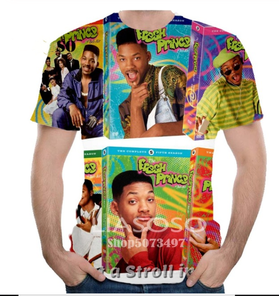 

2019 мода стиль t shirt so fresh will smith футболка sexy принц из bel air 3d печати женщины / мужчины хип-хоп майка q1189, White;black
